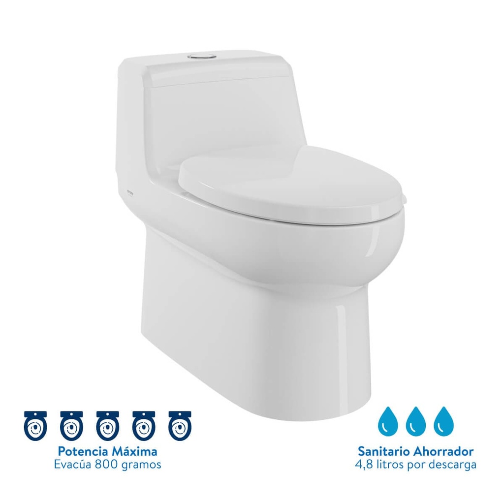 SANITARIO CASCADE SINGLE 4.8 BLANCO CORONA