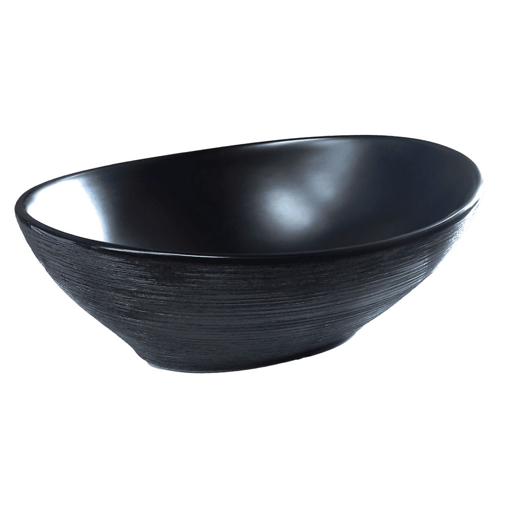 [PLV074] LAVAMANOS VESSEL LX-8515 LUXURY NEGRO 410x340x140 TU CASSA