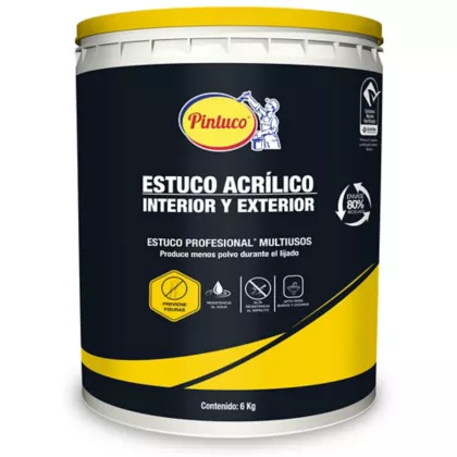 ESTUCO ACRILICO INTER/EXTER GL 6 KG PINTUCO