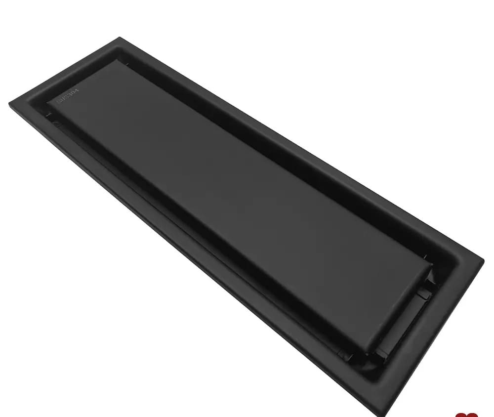 REJILLA RECTANGULAR NEGRO 30 CM IMP.