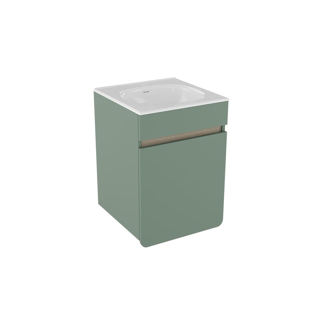 [MBF081] COMBO MUEBLE BAÑO EL ALUVIA AGAVE 45X45 RH CON LVM CORONA