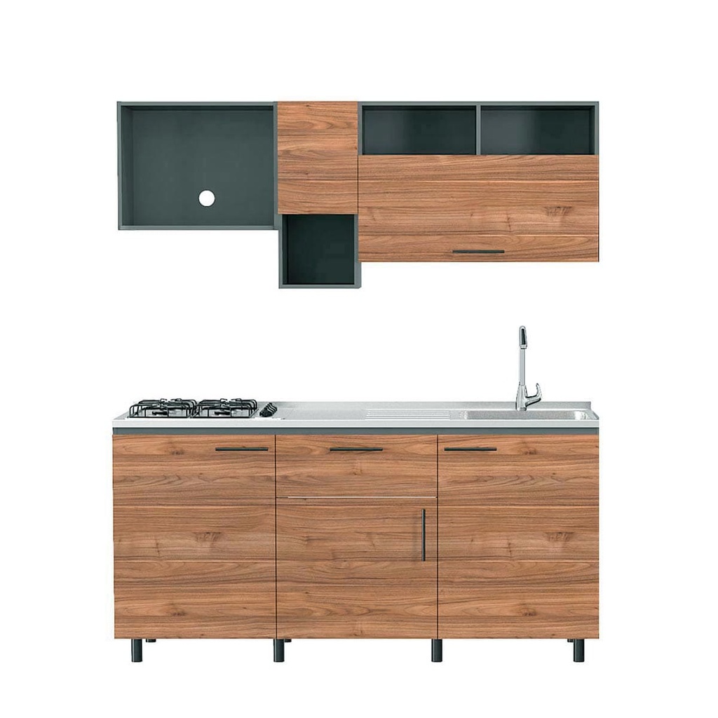 COCINA PRAGA 1.80 PLOMO DER. CORONA