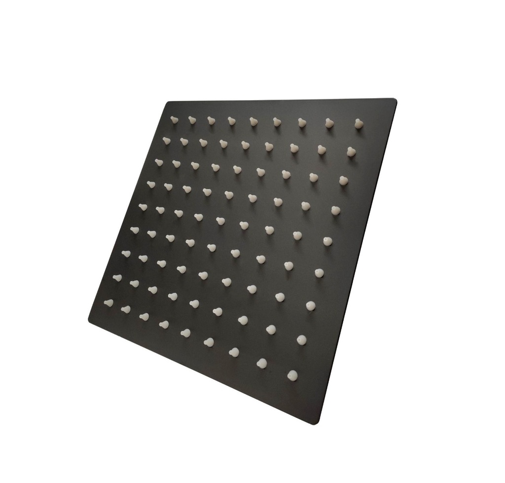 REGADERA SIN BRAZO AURORA NEGRA 30 CM HC