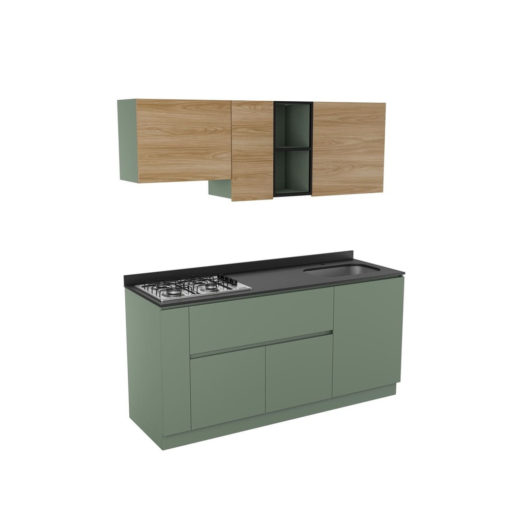 COCINA SAVONA AGAVE 1.80 DER. CORONA