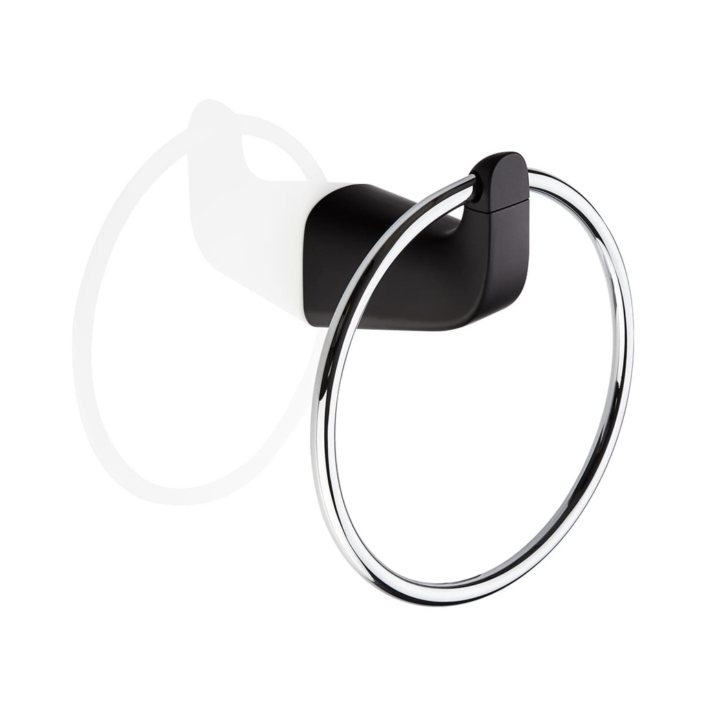 TOALLERO ARGOLLA CASCADE MATEBLACK CORONA