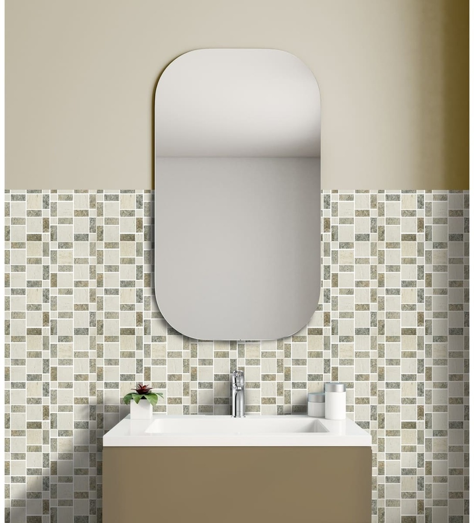 MOSAICO TRAVERTINO BEIGE 30X30 CORONA