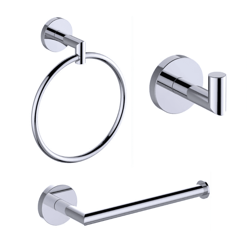 ACCESORIOS DE BAÑO BARCELONA 3PIEZAS CORONA