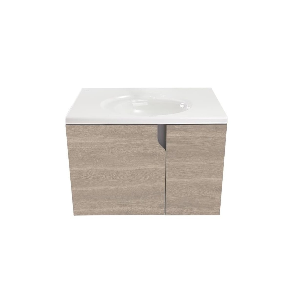 COMBO MUEBLE BAÑO EL ELIPSE VITAL BARDOLINO 80X45 RH CON LVM CORONA