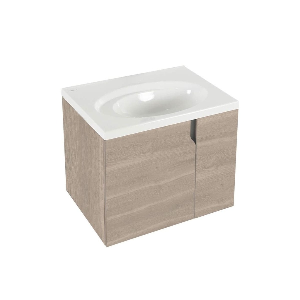 COMBO MUEBLE BAÑO EL ELIPSE VITAL BARDOLINO 60X45 RH CON LVM CORONA