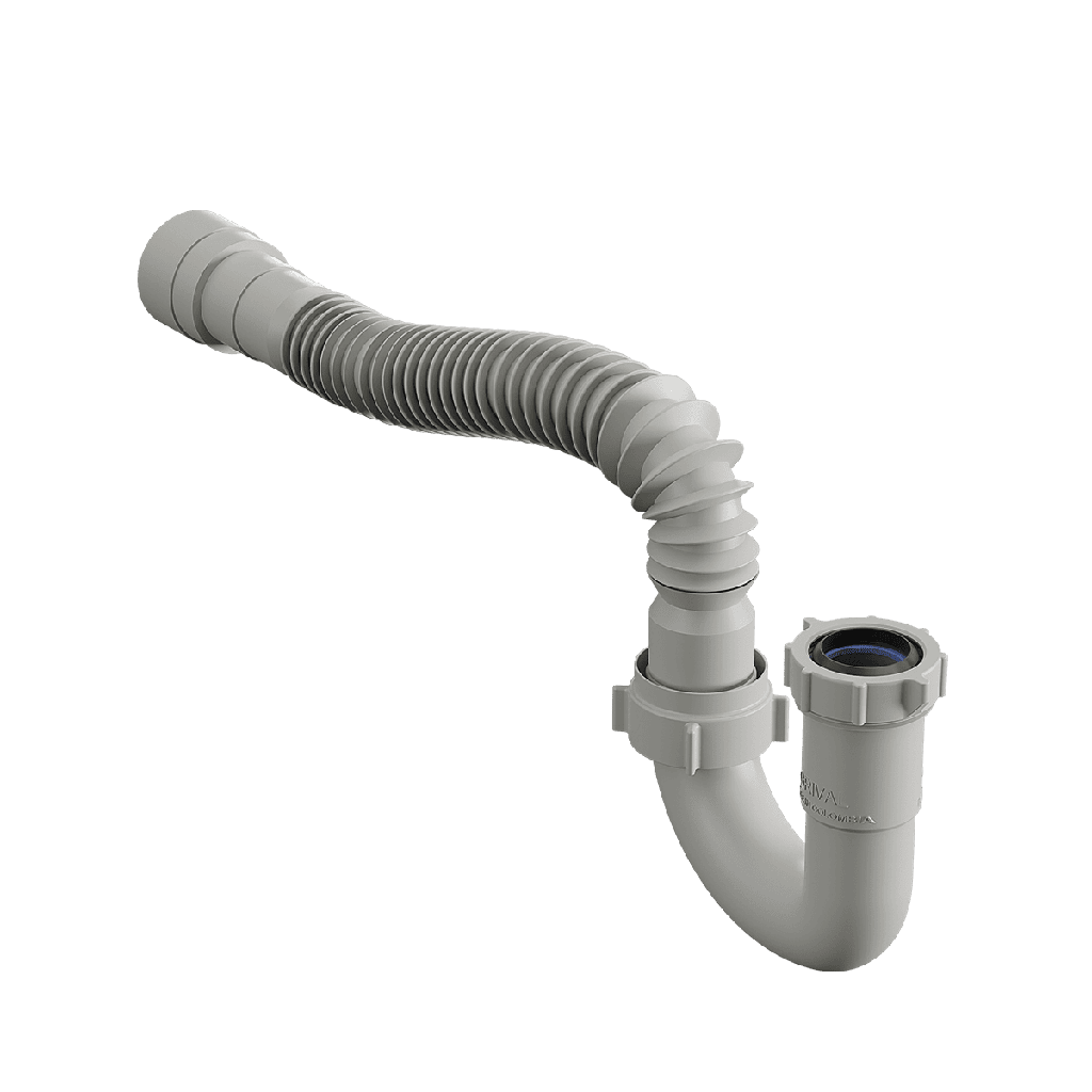 SIFON EN P FLEXIBLE GRIS CORONA