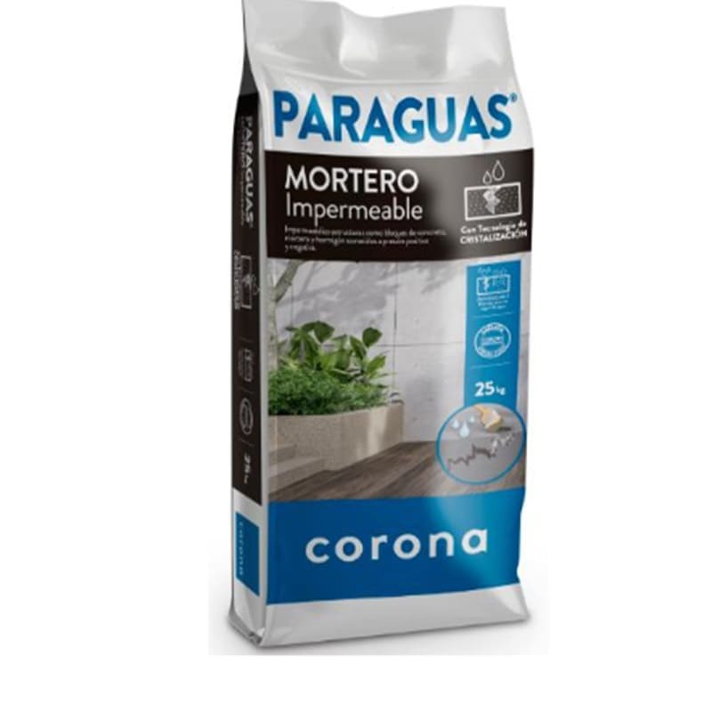 MORTERO PARAGUAS CRISTALIZACION 25 KG CORONA