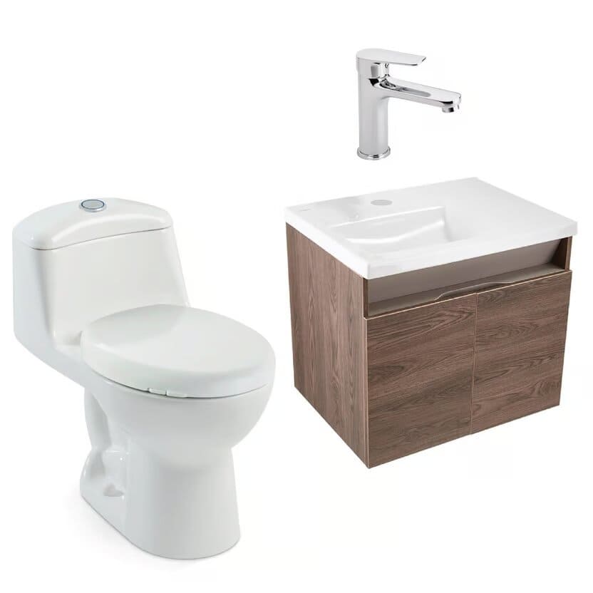 COMBO SMART ALONG. SINGLE BLANCO CON MUEBLE EL PONTUS VITAL 60X45 RH CON LVM GRIF. GRETA CORONA