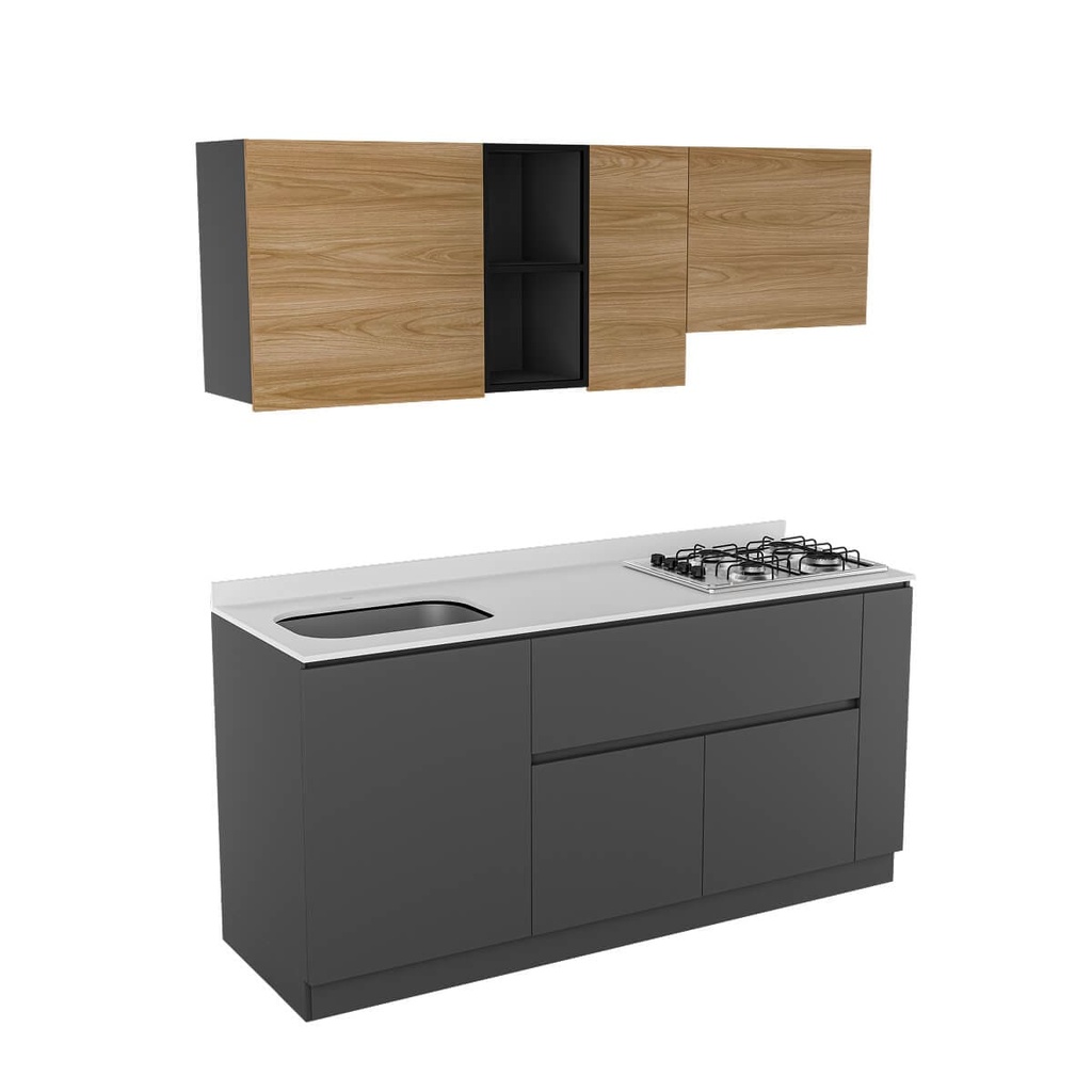 COCINA SAVONA PLUS HACEB 1.80 IZQ. CORONA