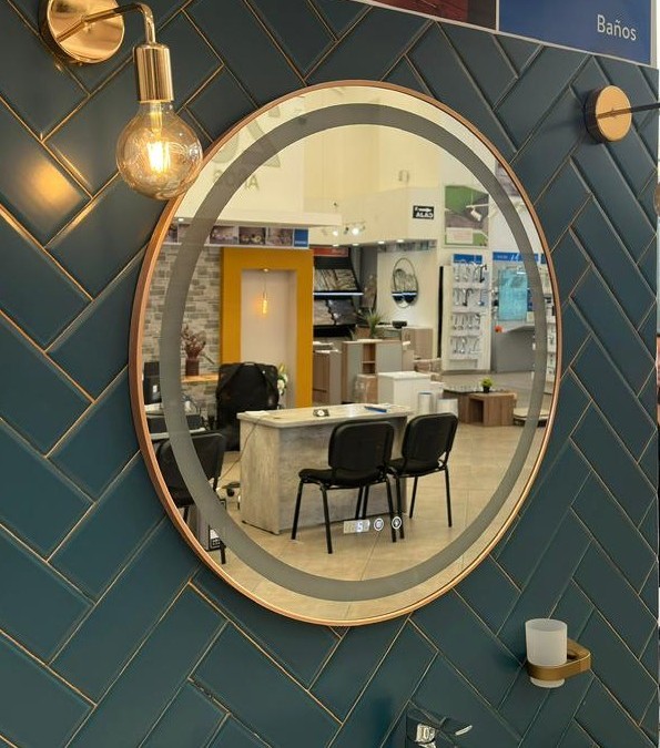 ESPEJO LED RED. KIM MARCO ROSE GOLD 80 RE