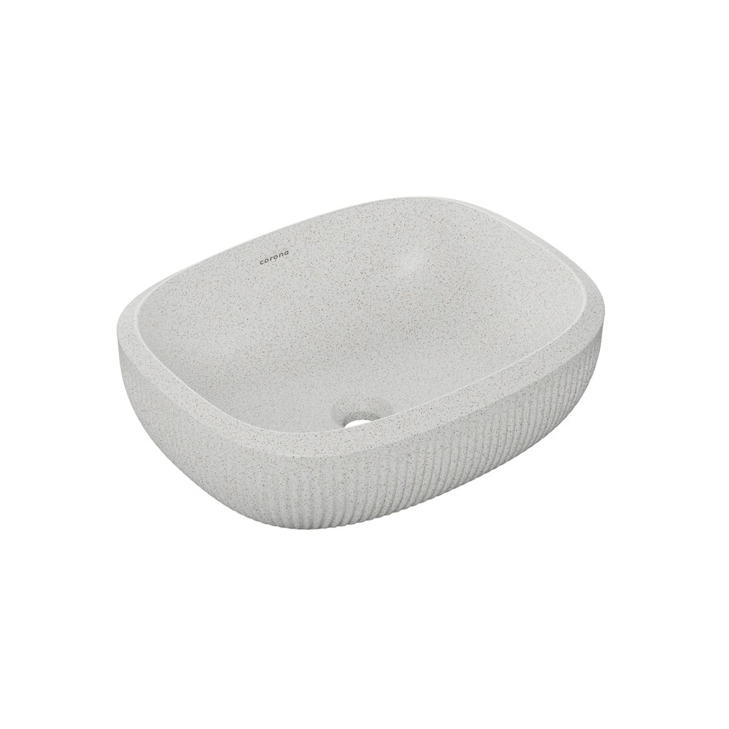 LAVAMANOS CASCADE VESSEL BLANCO ESTRELLADO TEXT. CORONA