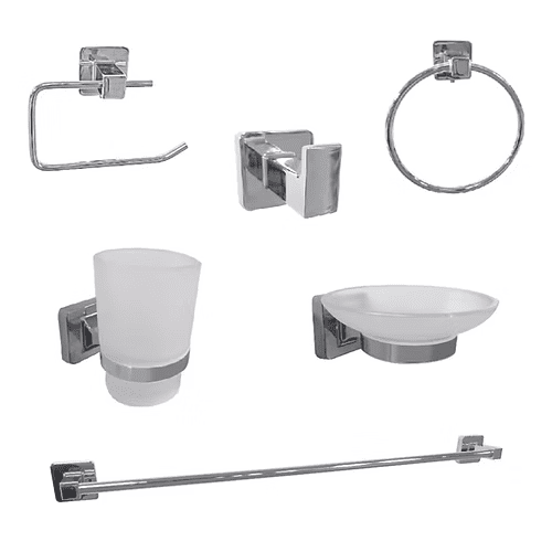 ACCESORIOS DE BAÑO LUCCA CROMO 6PIEZAS STRETTO
