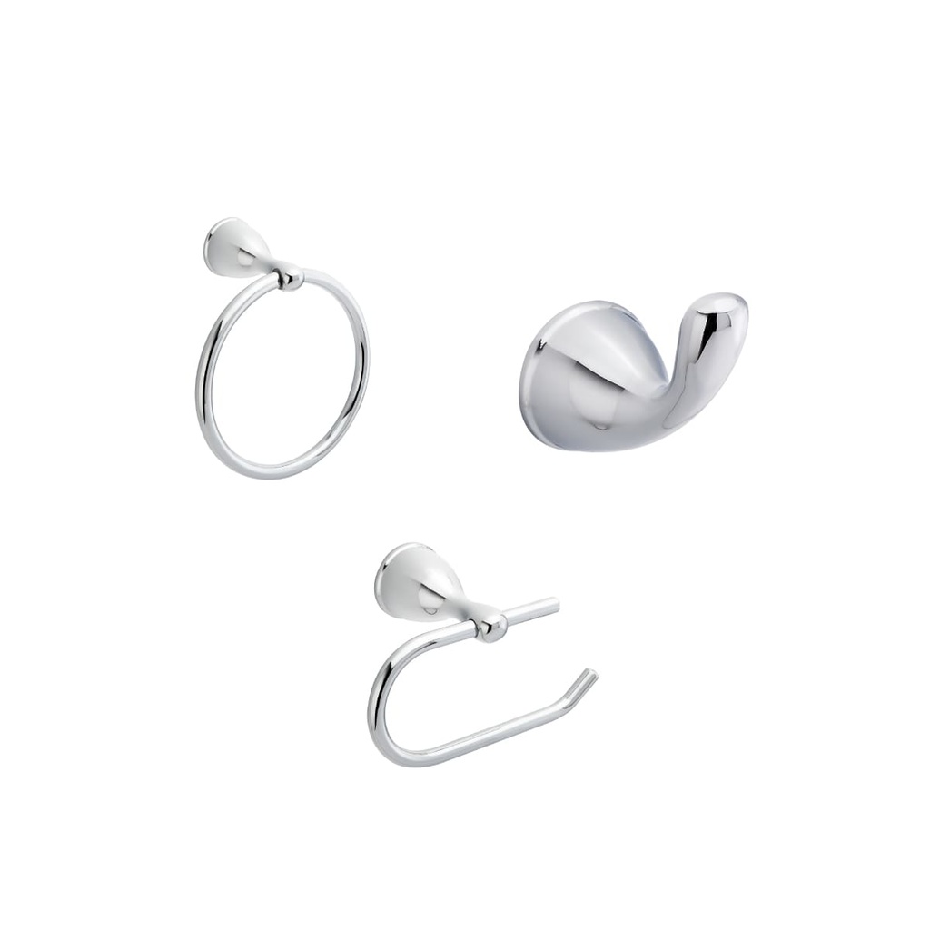 [GA3017] ACCESORIOS SERRAT CROMO 3PIEZAS CORONA