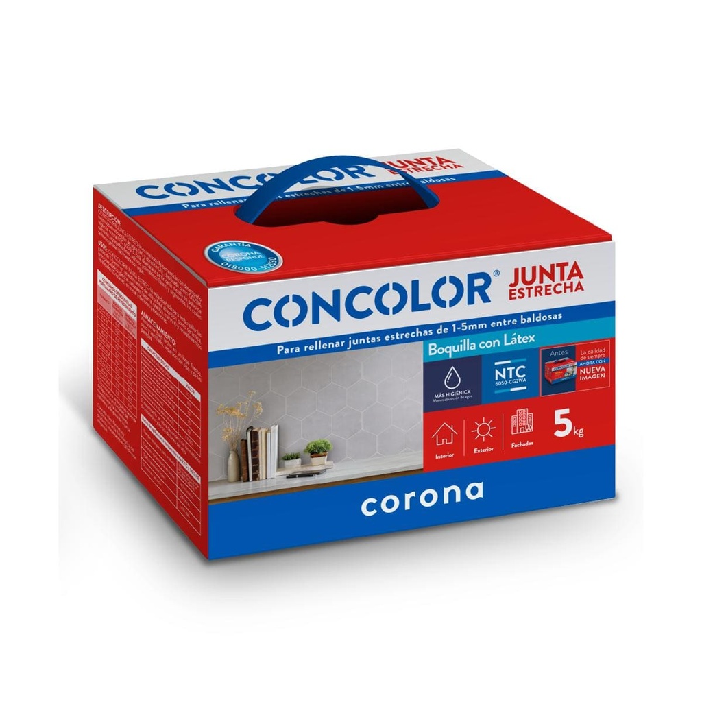 BOQUILLA CONCOLOR JUNT EST GRIS FRIO 5 KG CORONA