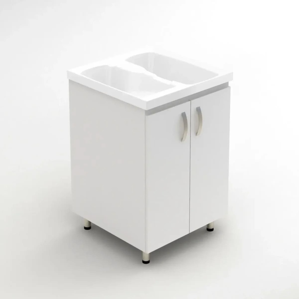 COMBO MUEBLE LAVADERO PS AQUA BLANCO 60X60 RH CC FIRPLAK