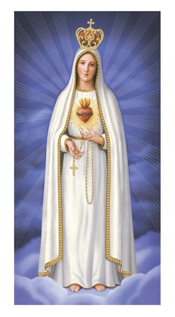 [RDB179] BASE DECORADA VIRGEN DE FATIMA MULT. 30X60 CORONA
