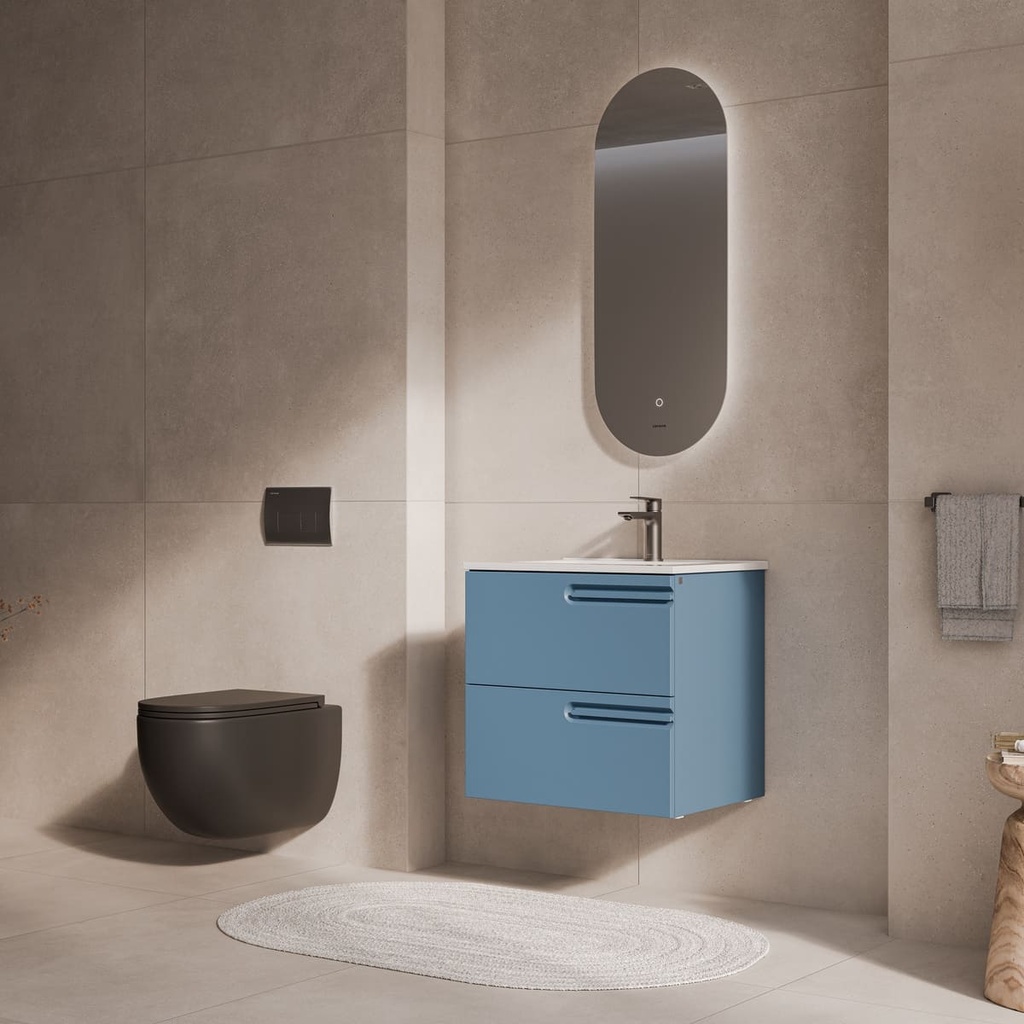 COMBO MUEBLE BAÑO EL LOTO AZUL 60X45 RH CON LVM CORONA