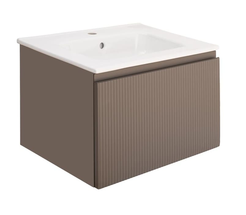 COMBO MUEBLE BAÑO EL OLMO HABANA MATE 60X45 RH CON LVM CORONA