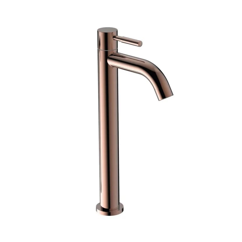 LLAVE SENCILLA LAVAMANOS ALTO VERA ORO ROSA CORONA 