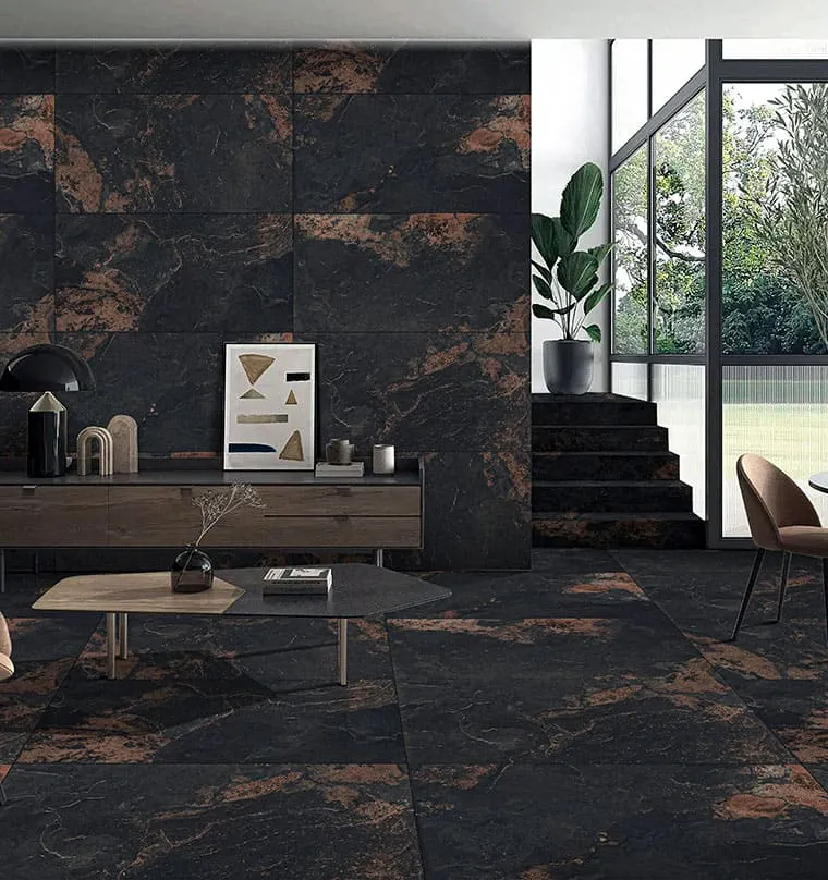 PORCELANATO NAMIBIA-R NEGRO 60X120 PRIM. KLIPEN (1.44)