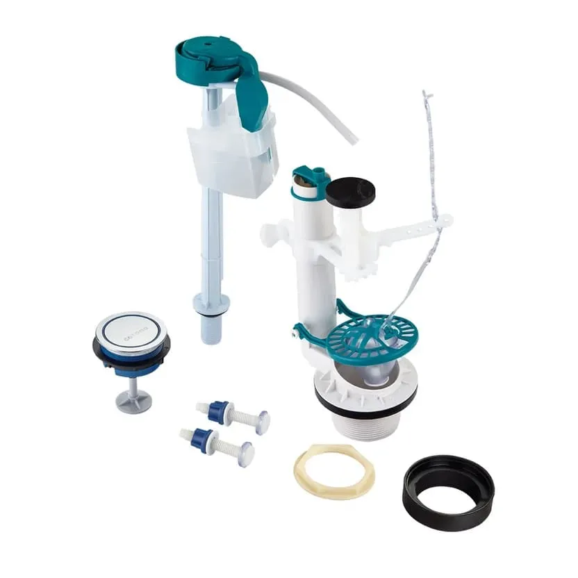 KIT GRIFERIA TANQUE LAGUNA 4.8 MAS BOTON BLANCO CORONA