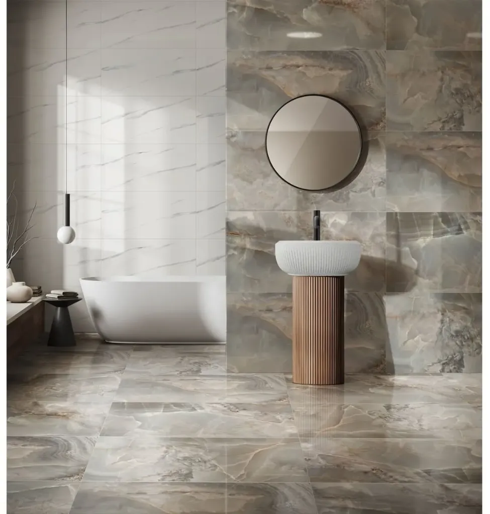 PORCELATECH® REC. FIORENZA GRIS 50X100 PRIM. CORONA (2.00)
