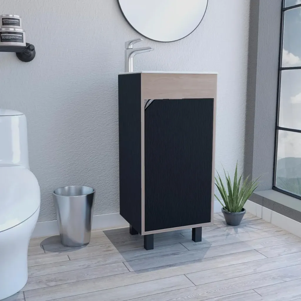 COMBO MUEBLE BAÑO PS ALUVIA WENGUE-NACAR 40X35 RH CON LVM CORONA