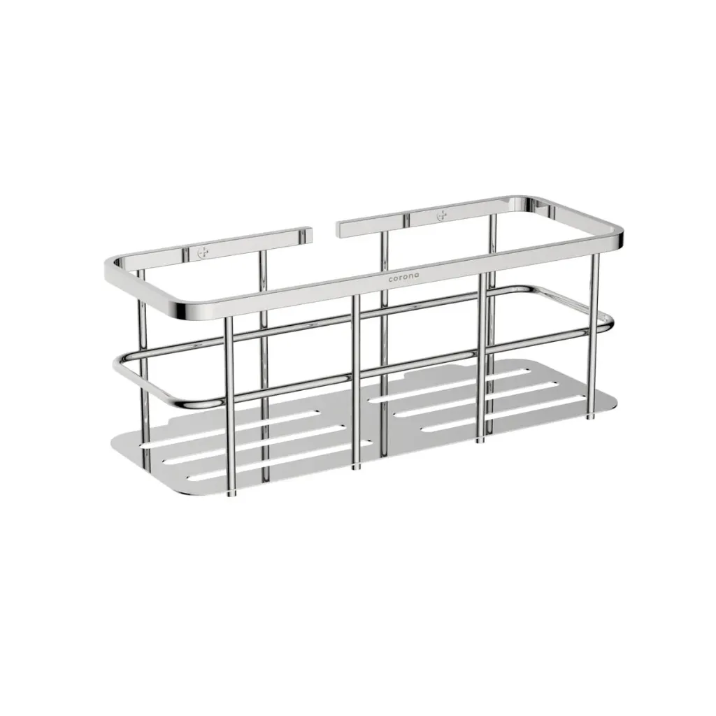[GAU218] CANASTILLA DE DUCHA RECTANGULAR PRO CROMO CORONA