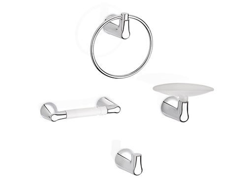 [GA4001] ACCESORIOS BAÑO NOGAL 4PIEZAS GRIVAL