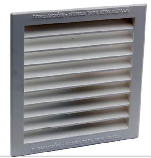 [GCJ011] REJILLA DE VENTILACION GAS BLANCO 25X25 PERSIANA SILPLAS