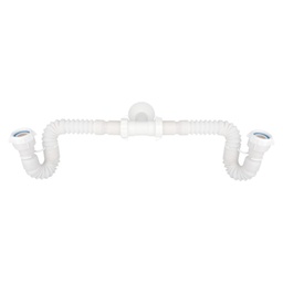 [GCS015] SIFON DOBLE POCETA EXPANSIBLE BLANCO GRICOL