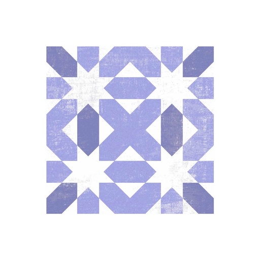 [RDG045] DECORADO CUADRADO SALIM AZUL 19.8X19.8 PRIM. CORONA