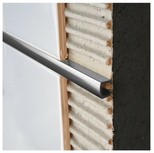 [RAW076] DILATADOR CURVO ALUMINIO 10MM X 2.5 M -BRGHT SILVER - GENESIS