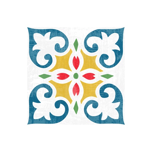 [RDG047] CUADRADO PALMI LIS MULTICOLOR 19.8X19.8 CORONA