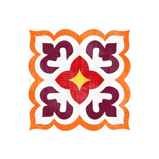 [RDG048] CUADRADO PALMI MARCO MULTICOLOR 19.8X19.8 CORONA