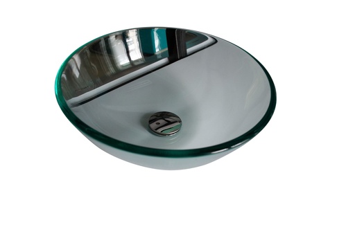 [PLV042] LAVAMANOS REDONDO LISO CRISTAL IMP.