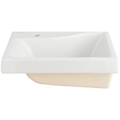 [PLE019] LAVAMANOS SOBREP ARAMIS BLANCO DESAG. OCULTO ORIFICIO CORONA