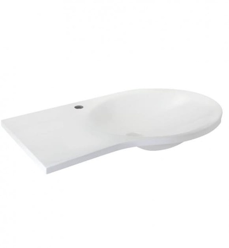 [PLE020] LAVAMANOS SUPERF. INTEGRADA BORNEO BLANCO CORONA