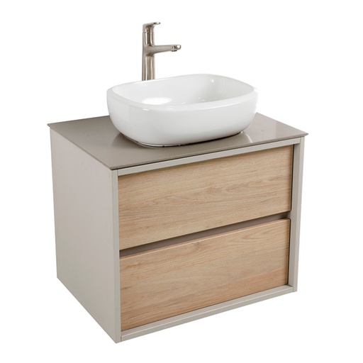 [MBF019] MUEBLE DE BAÑO ELEVADO CASCADE PLUS 70 CM CON LAVAMANOS VESSEL CORONA