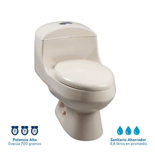 [PSO041] SANITARIO MONTECARLO BEIGE REDONDO SEG. CORONA
