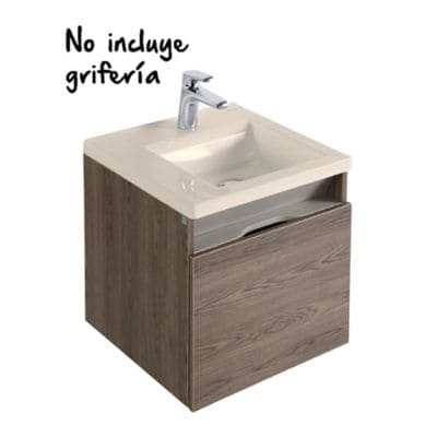 [MBF033] MUEBLE DE BAÑO ELEVADO PONTUS VITAL CONAC - TAUPE 60 CM LVM BONE CORONA