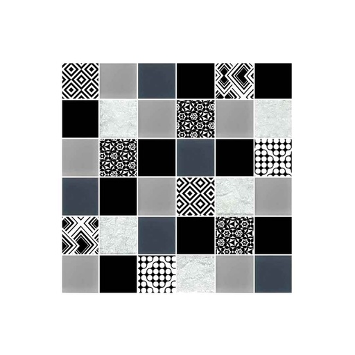 [RDM013] MOSAICO CRAYON NEGRO 30X30 CORONA