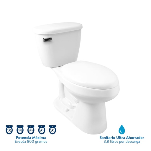 [PIS005] SANITARIO POWER ONE BLANCO CORONA