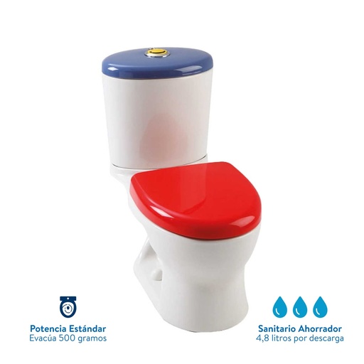 [PST026] SANITARIO KIDDY ECOFLUSH BICOLOR CORONA