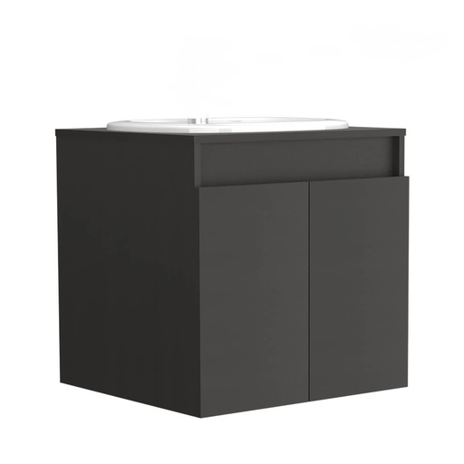 [MBF079] MUEBLE ESENCIAL ELEVADO WENGUE 55CM LAVAMANOS CASCADE SOBREPONER CORONA