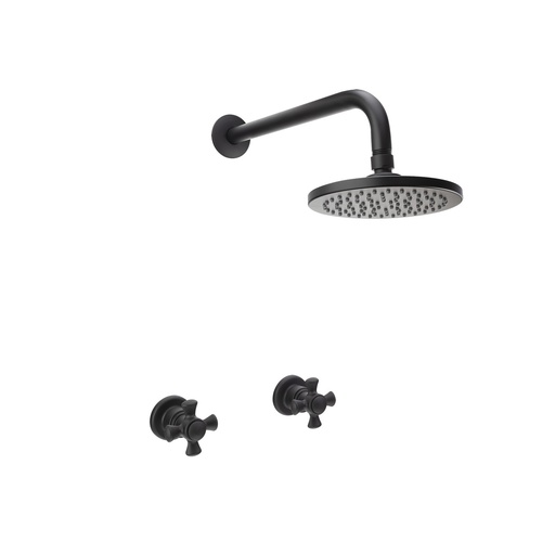 [GDZC12] CONJ. MEZCL. DUCHA BALTA 8" CTA CON REGADERA KORAL MATEBLACK CORONA